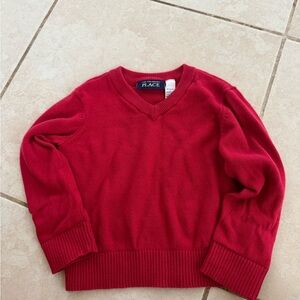 The Children's Place Red V-Neck Sweater for Men
